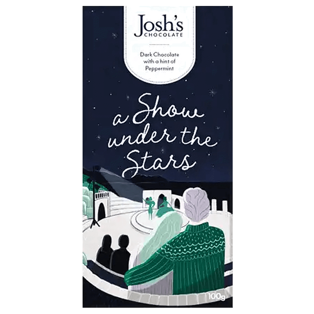 Josh's Chocolates 'A Show Under The Stars' Dark Chocolate with Peppermint 100g